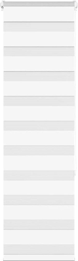 vidaXL - Store enrouleur Zebra - 40x150 - cm - largeur du tissu - 35,9 - cm - polyester - blanc