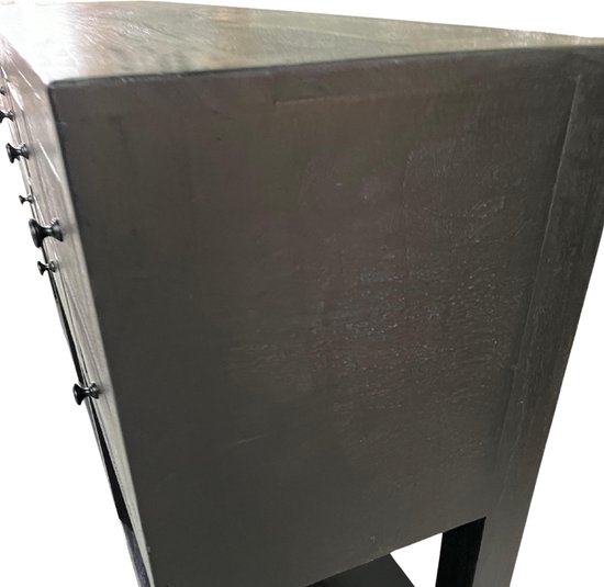 Deco4yourhome® - Table murale - Buffet - 9 tiroirs - Zwart - 160 cm