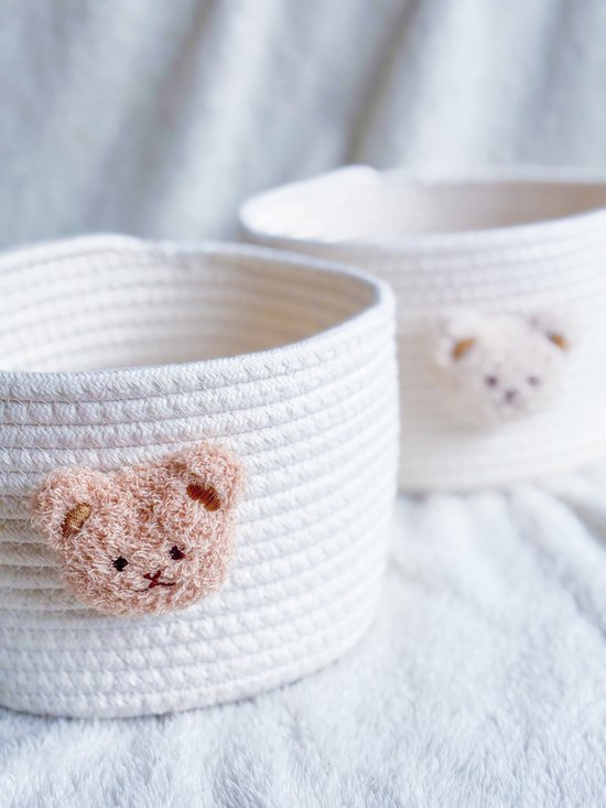 Commodemandjes teddy 2 stuks - setje - teddybeer - commode organizer - opbergmand kinderkamer - babykamer decoratie - kraamcadeau - Baby speelgoed. — afbeelding 3