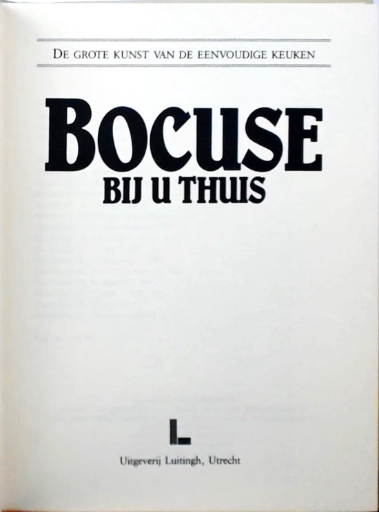 Omslag van BOCUSE BIJ U THUIS door Bocuse