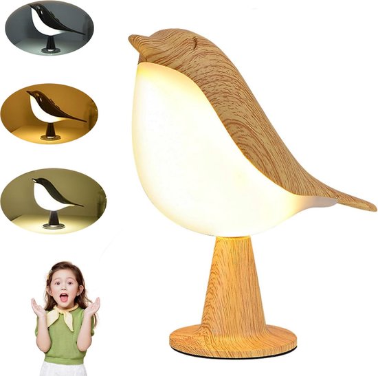 GODENBA Kleine draadloze vogellamp, touch nachtlampje met 3 kleuren temperatuur/dimmer helderheid/aanraaksensor/Aroma diffuser, oplaadbare batterij kolibriellamp voor kinderen, nachtkastje, kleine GODENBA Kleine draadloze vogellamp, touch nachtlampje met 3 kleuren temperatuur/dimmer helderheid/aanraaksensor/Aroma diffuser, oplaadbare batterij kolibriellamp voor kinderen, nachtkastje, kleine