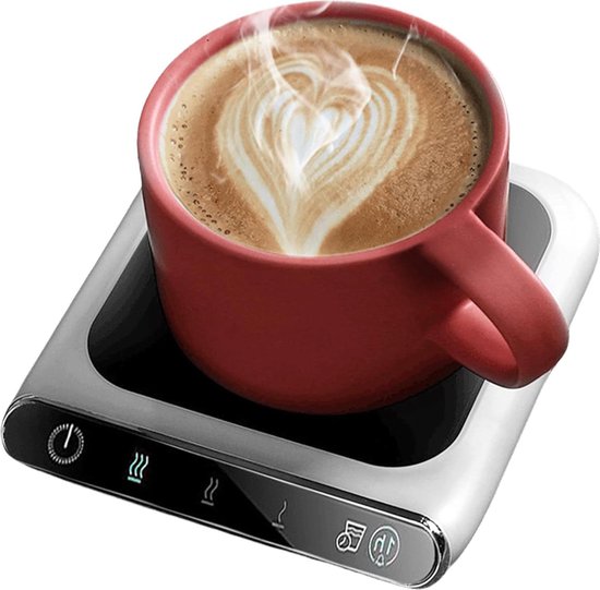 Koffieverwarmer – Elektrische Kopjeswarmer – 3 Temperatuurstanden (55/65/75°C) – Timer En Automatische Uitschakeling – USB-voeding – Compact – Voor Thuis En Kantoor