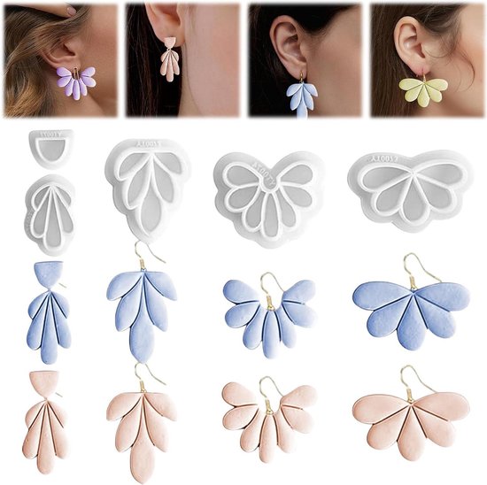 Doe-het-zelf Set: 20 Stuks Vlinder Oorbellen Met Hars Vleugels Sieraden Maken Kit Met Insecten Hangers