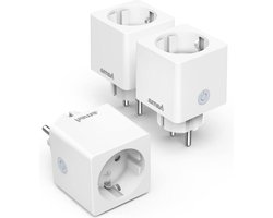 Stopcontact WLAN Advanced 3-pack mini plug - slimme wifi zonder hub - spraak- en app-bediening - kerstverlichting kerstdecoratie ventilator - 3680W 16A - wit