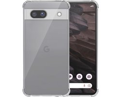 Telefoonhoesje Geschikt voor Google Pixel 7A Transparant - Shockproof TPU Siliconen Case met Stootrand Doorzichtig - Smartphonica geschikt voor Google Pixel 7A