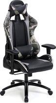 Gaming Chair - Game Stoel - Wijde rugleuning - Verstelbare Kussens - Mix van Zwart en Camouflage