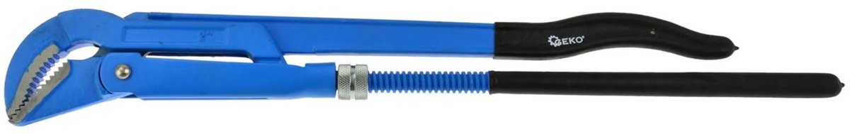 GEKO Zweedse pijptang - smal profiel - 45° kop - robuuste chroom-vanadium - 2" capaciteit