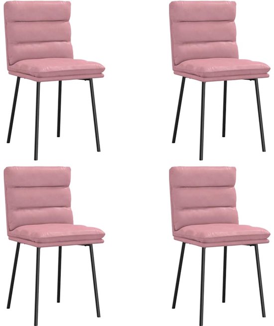 SANILAC - Eetkamerstoel set van 2 - Beige - Fluweel | Leen Bakker