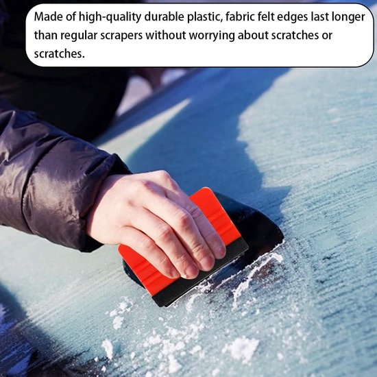 Lunbengo 20 stuks auto wrap plastic rakel, 10 x 7 cm venster getint rakel film gereedschap, vilt rand rakel sticker behang applicator, roze