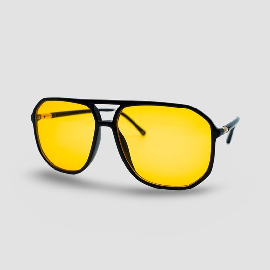 Montuurtjevoorjou - Perfetto Yellow - Zonnebril - Heren - Dames - Festival Bril - Geel lens van Merkloos — afbeelding 2