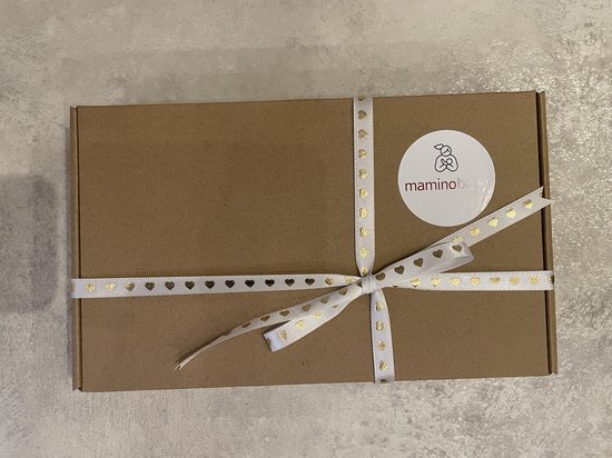 Maminobaby.nl baby geschenkset | Kerst - Handgemaakt | Babyslofjes | Speenkoord | Kraamcadeu | Babyshower — afbeelding 2