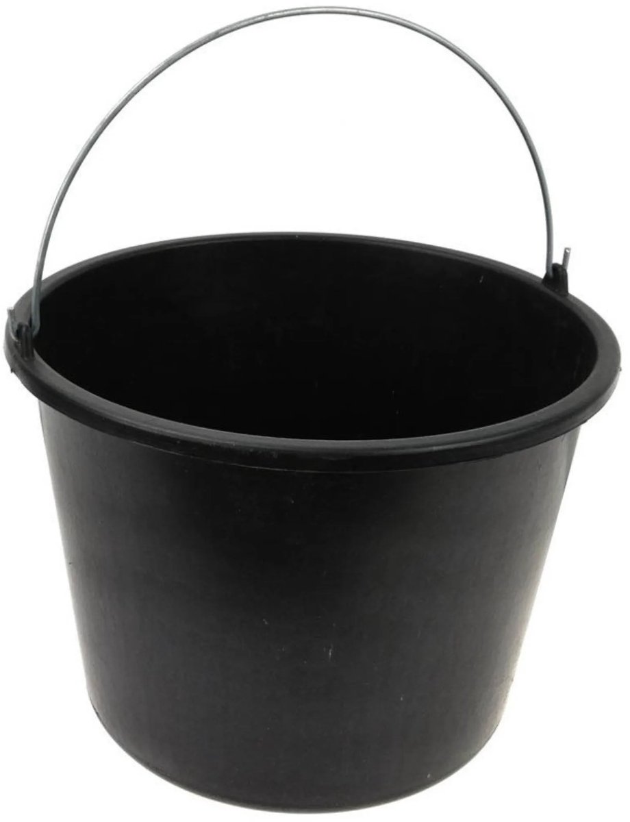 GEKO Bouwemmer - Sterke metalen handgreep - Polypropyleen - 16 liter