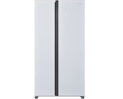 Heinner HSBS-H442NFGWHE++ Amerikaanse Side-by-Side Koelkast – 442 L – Full No Frost – Deur-open Alarm – LED Touch Display – Smart Eco Functie – Wit – 5 Jaar Garantie