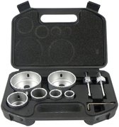 GEKO Gatenzaagset - 6-delig - Carbide Coating - 22-73mm - Inclusief Koffer