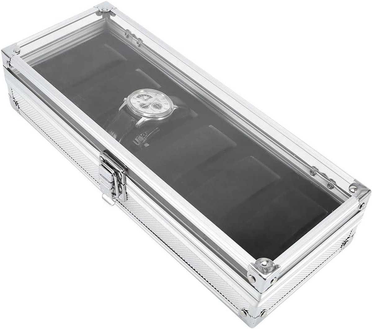 Aluminium horlogedoos - verschillende kleuren - thuis horloge organisatie - decoratiekoffer - klok opbergbox