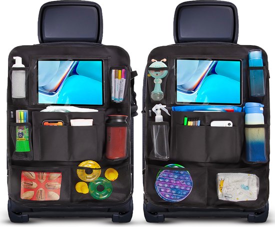 ForDig Auto Organizer (2 stuks) - Tablet Houder Auto - Autostoel Organizer voor Kinderen - Universeel - Zwart
