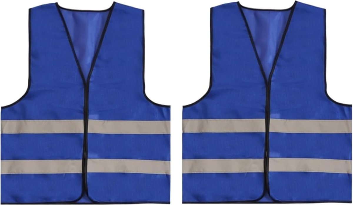 Doodadeals® - 2x Veiligheidshesje voor Kind – Veiligheidsvest Kinderen – Auto – Blauwe Hesjes