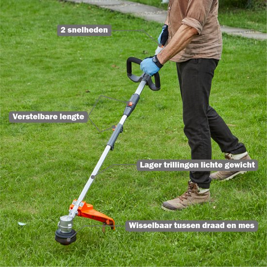 H-Ster Kantenmaaier Riek 40V - Grastrimmer - Eco en krachtige modus - Snijdiameter 420mm (excl. accu en lader) van H-Ster — afbeelding 5