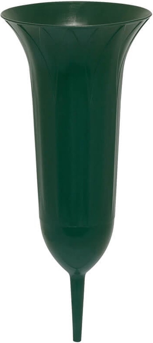 Geli Grafvaas - Donkergroen - Hoogte 37 cm - Kunststof