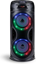 Bluetooth Speaker met RGB Licht - Draagbare Partybox 4,5 Uur Batterijduur - Party Speaker met USB Ingang en TF-Kaart - 16 x 38.5 cm