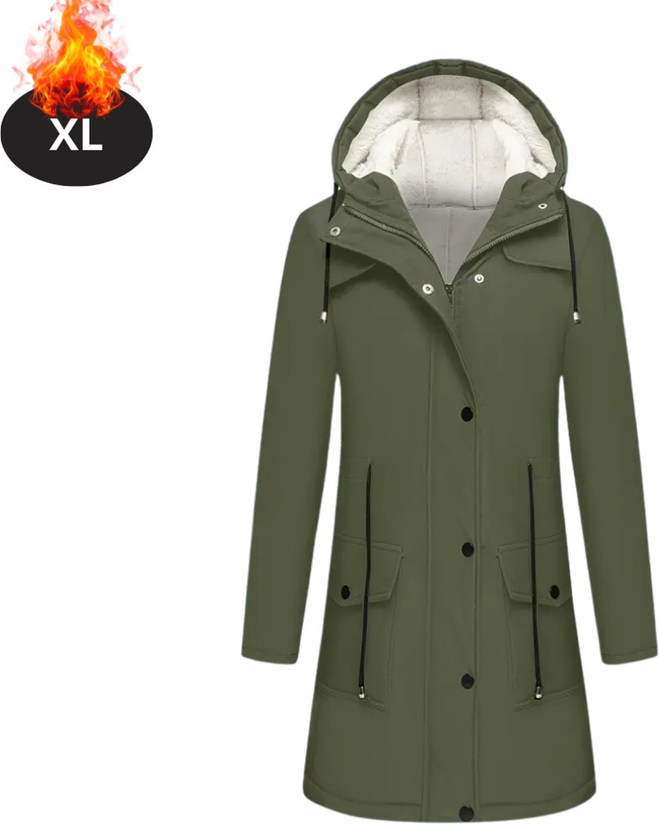Bovista Winterjas Parka Dames Winter Jas Volwassen Stijlvol Legergroen