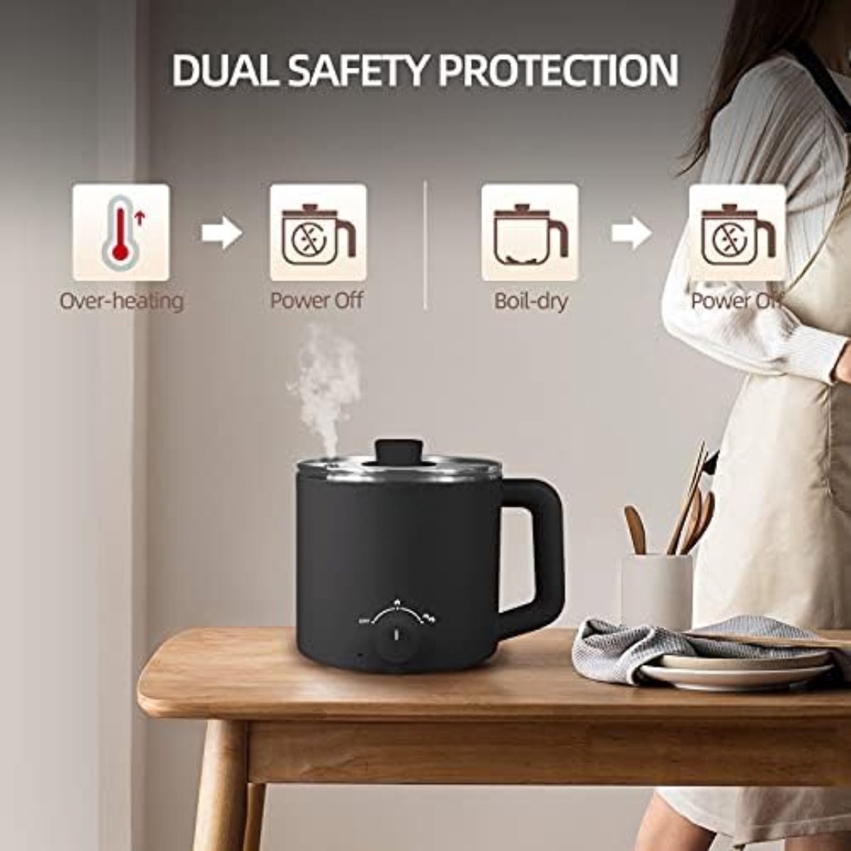 Lexium Multicooker 6 Programma's 600W Zwart - afbeelding 2