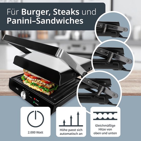 Kitchenbrothers Elektrische Bbq - Opvouwbaar - Met Wielen - 2400w - Zwart Kitchenbrothers Elektrische Bbq - Opvouwbaar - Met Wielen - 2400w - Zwart