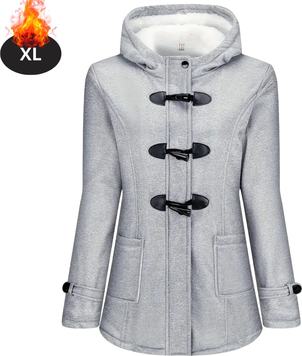 Bovista Winterjas Parka Dames Winter Jas Volwassen Stijlvol Lichtgrijs