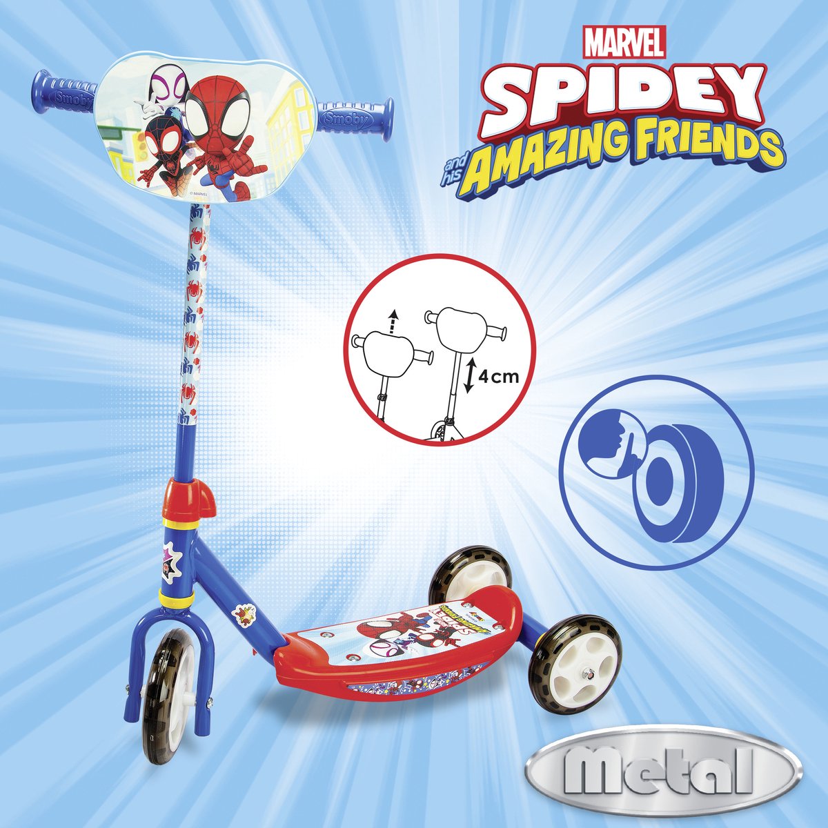 Smoby - Spider-Man - Spidey - Scooter - Step - Vanaf 3 jaar. — afbeelding 4