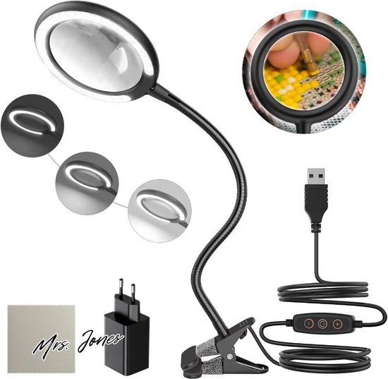 5X Vergrootglas met LED Licht voor Lezen, Tatoeëren en Nagelkunst