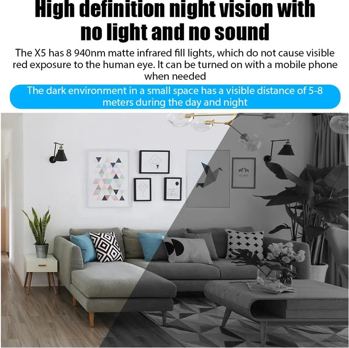 Mini Camera HD 1080P Intelligente Beveiligingscamera WiFi - afbeelding 3