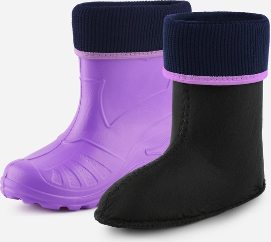 Ladeheid Sokken voor Regenlaarzen – Fleecesokken – 30 – Violet – LA-KL-046