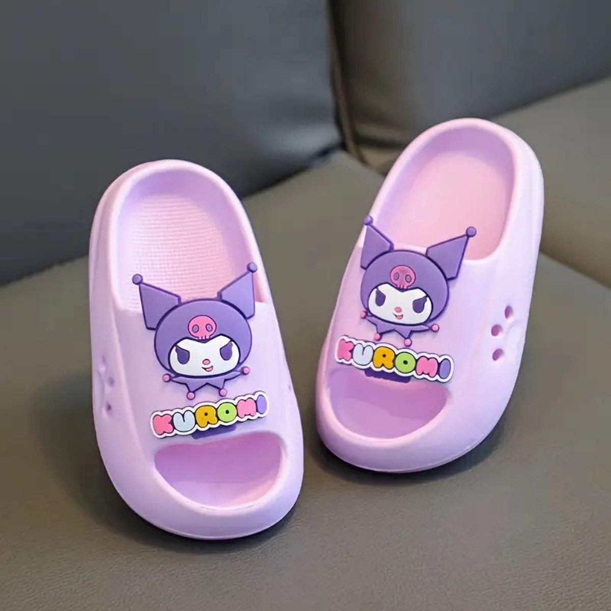 Sanrio Kuromi slippers paars My Melody Hello Kitty Cinnamoroll Pochacco PumPumPurin kawaii