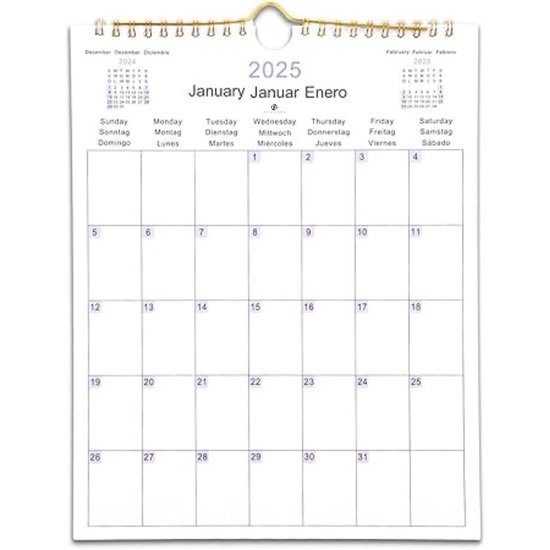Kalender 2025 Sjabloon In De Spaanse Taal Minimalistische Kalender Set Voor 2025 Jaar 374335111