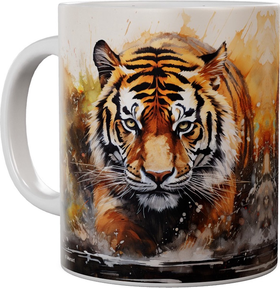 Rennende Tijger Aquarel - Mok 440ml 440