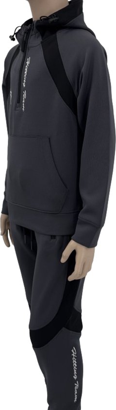 Hitman – Survêtement Enfants – Survêtement Garçons – Combinaison Jogging Garçons – Vêtements Gym Garçons – Grijs Foncé – Taille 140 – 9 à 10 ans
