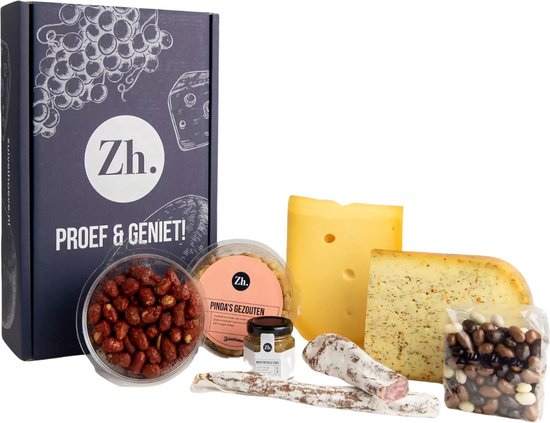 Zuivelhoeve Favoriet van de boer Borrelpakket cadeau - Borrelbox voor thuis - Snackpakket - Cadeaupakketten eten & drinken - Alles voor de Borrelplank - Altijd vers - Proef & Geniet