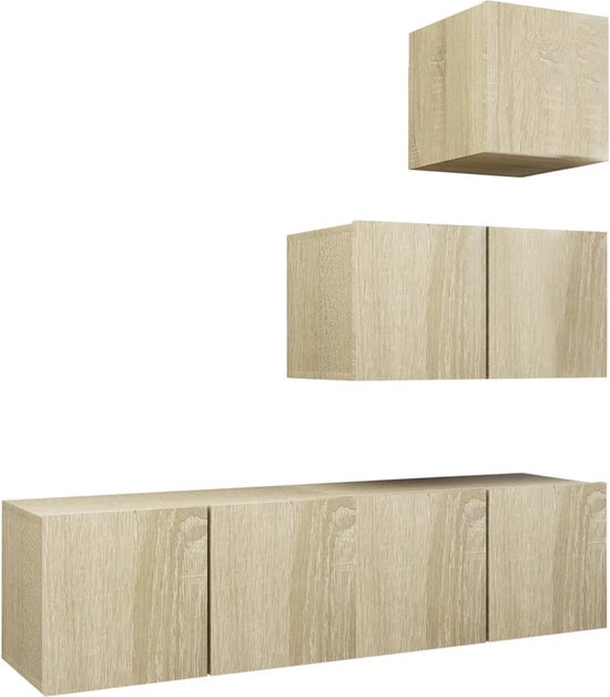 Dburs Salontafel, Tijdschriftenrek In De Woonkamer Met Opbergvak, Lage In Hoogte Verstelbare Salontafel 99x60h41 Cm Eiken En Wit