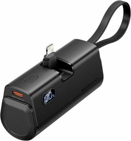 Powerbank met lcd scherm | Nood Batterij |Zwart-Blauw | 4800 mAh | tegelijk laden div apparaten | Noodpakket | Noodstroom | Accu