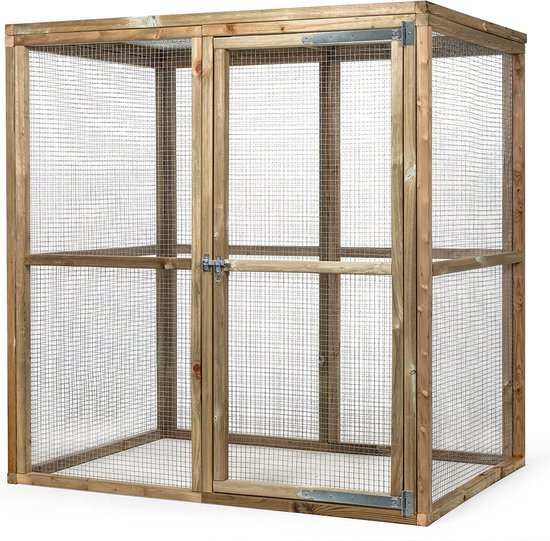 Wood Selections Kattenren Ruben - Kattenrennen - Kattenhuis - kattenkooi - Kattenhok - Dierenverblijf - Buitenren - Kattenverblijf voor buiten