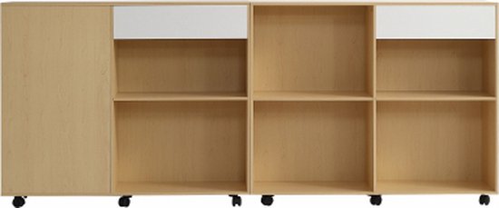 Wandkast met laden en open vakken | Certo | Wengé brown hout