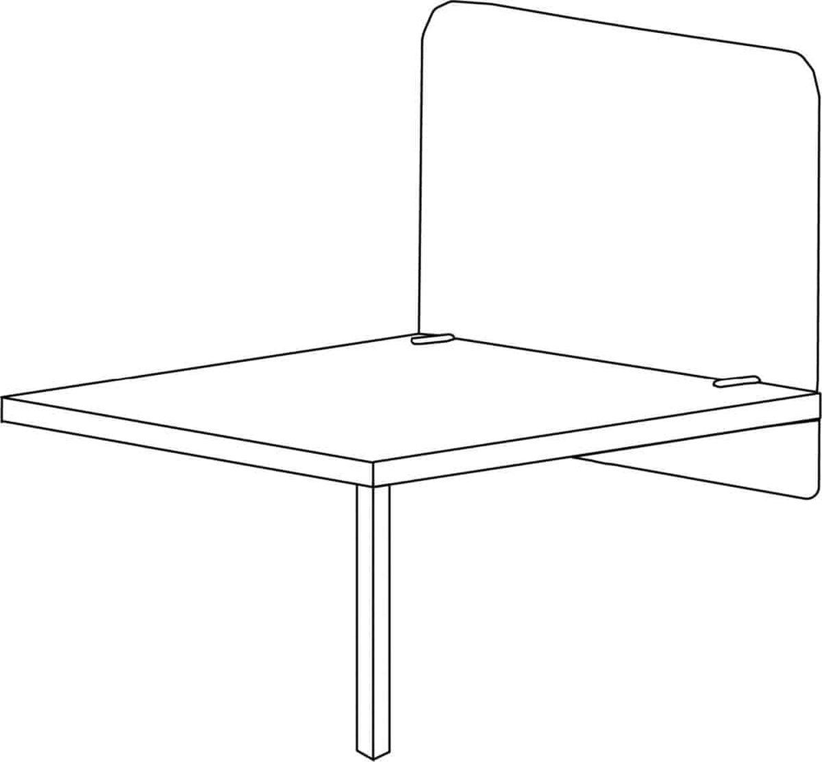 Plexio scheidingswand 140 x 75 (BxH) transparant