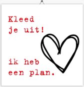 Carrelage Saint Valentin - Enlevez vos vêtements ! J'ai un plan - 15 x 15 cm