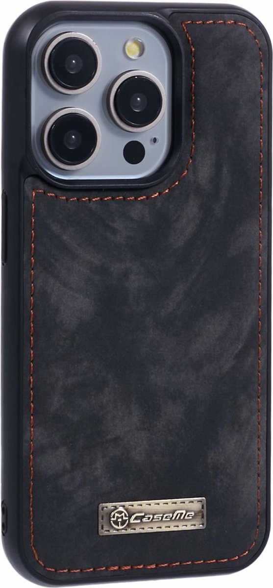 Caseme Geschikt voor iPhone 15 Pro Max hoesje - Backcover - Zwart