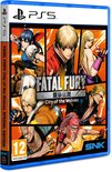 Cover van het spel 'Fatal Fury: City of the Wolves Special Edition' voor PS5 met negen stripfiguren.