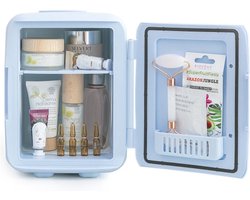 Skincare Fridge - Mini Fridge - Minibar - Make up Koelkast - Mini Koelkast - Koel- en Warmtefunctie - Draaggreep - 4 L - met Auto adapter