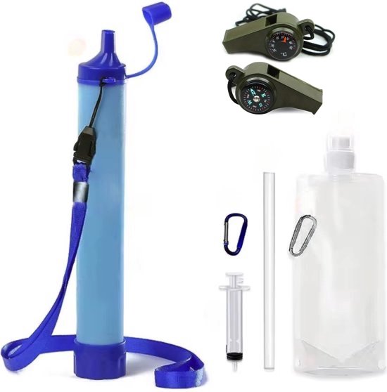Filtre à Eau Portable Pour Camping – 1500 Litres – Survie Et Plein Air – Neuf