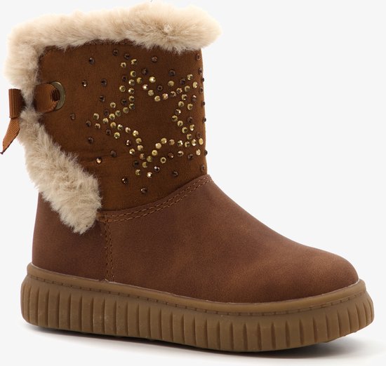 Bottines fille doublées Blue Box avec étoile marron - Taille 20