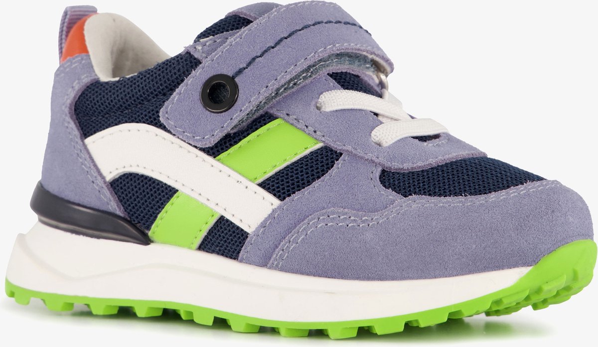 TwoDay leren jongens sneakers blauw groen - Maat 21