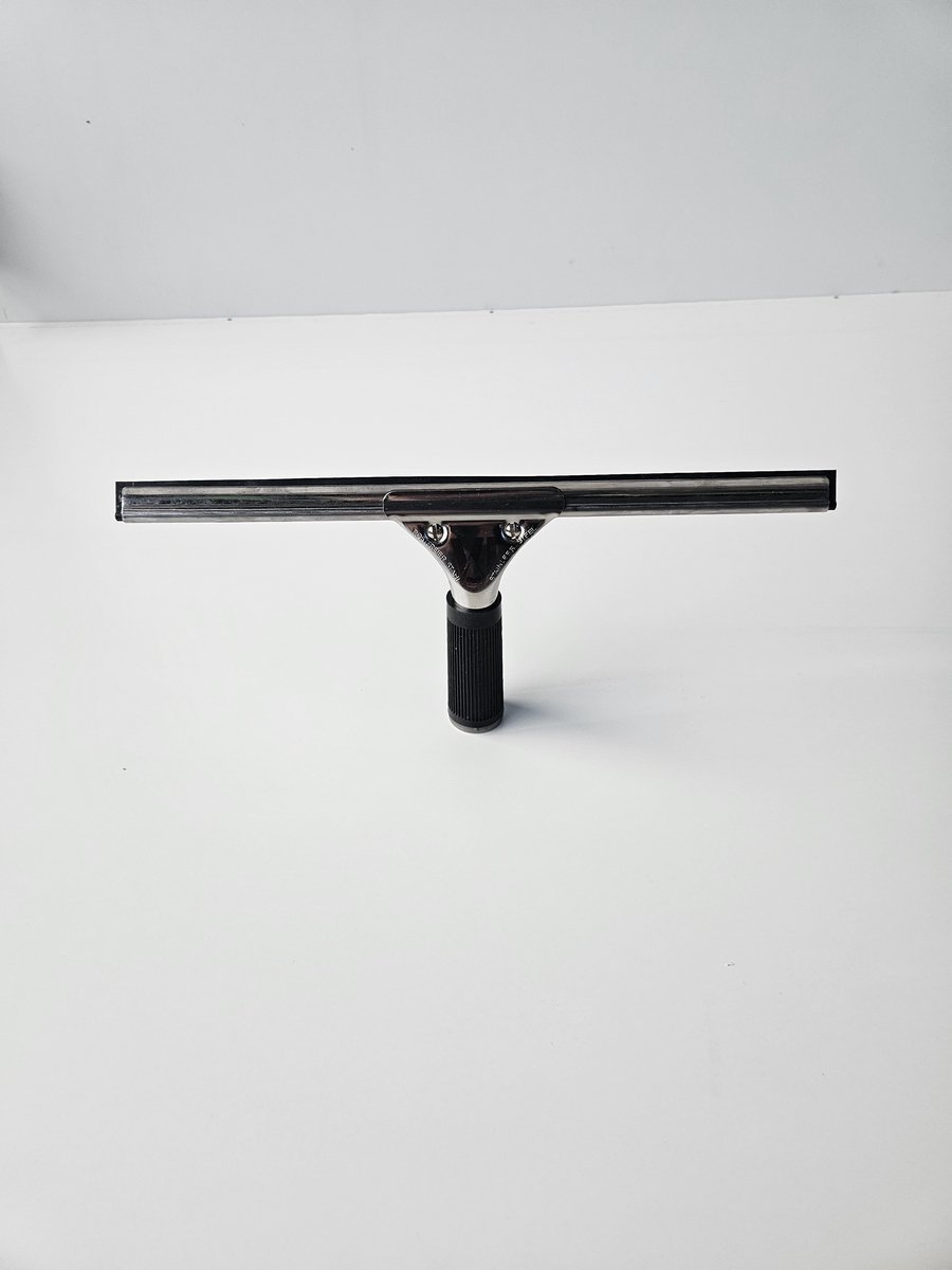 Goedkoopste Professionele Raamwisser met doek (35 cm wisser) van rvs - met natuurrubber - Vensterwisser